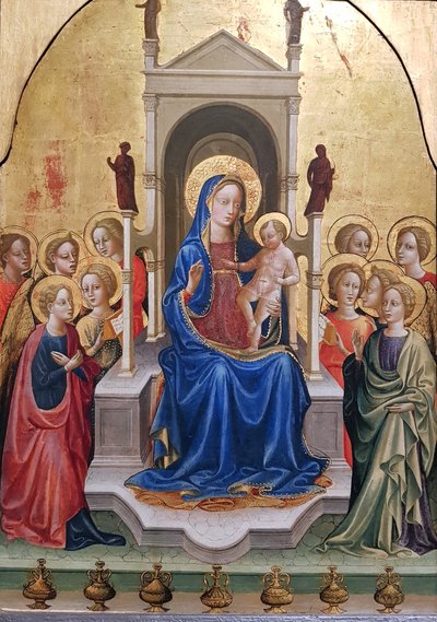 Vergine e Bambino su un trono, circondati da dieci angeli da Francesco di Antonio di Bartolomeo